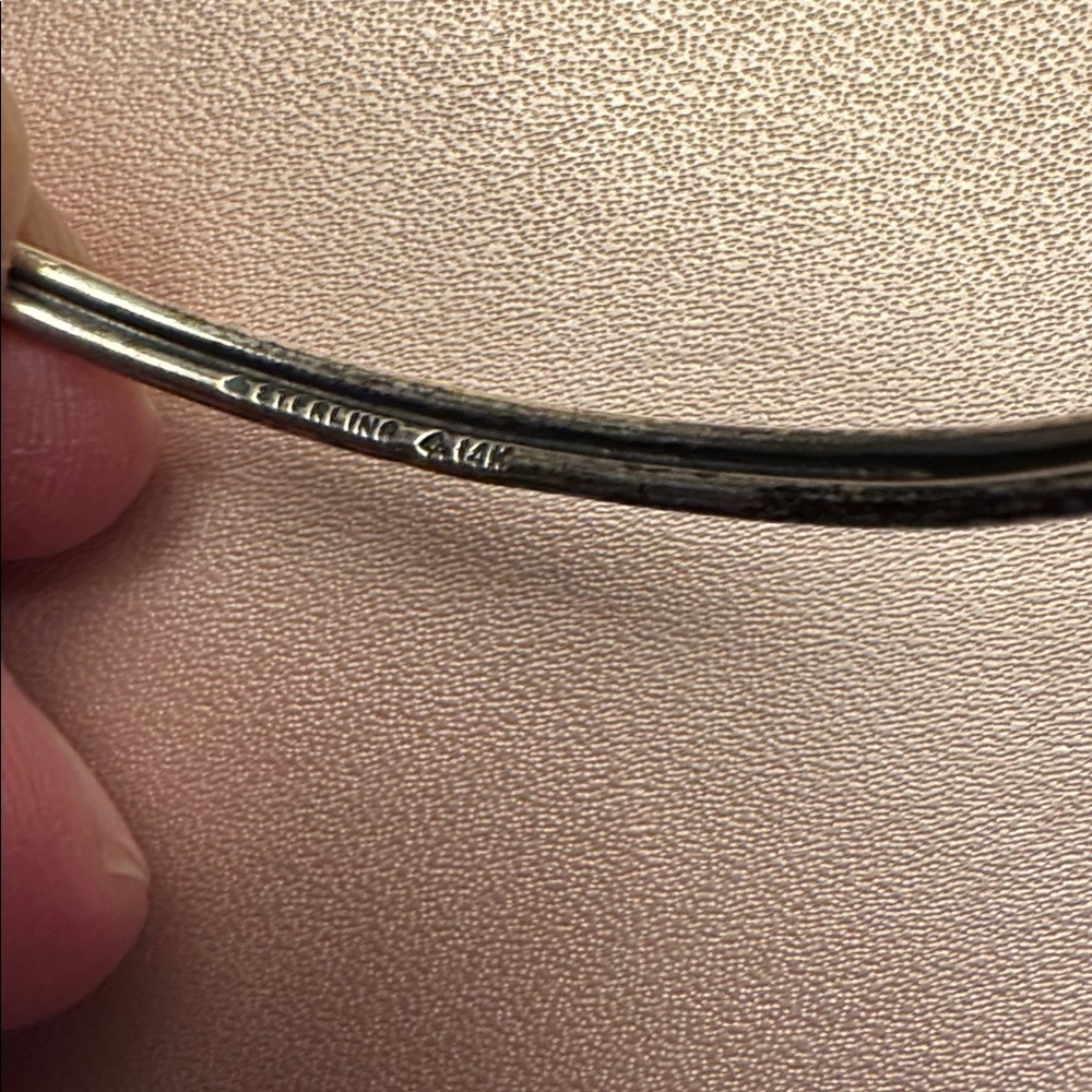 Gold and Sterling Silver Bracelet handcrafted by Ed Levin - Picture 10 of 11